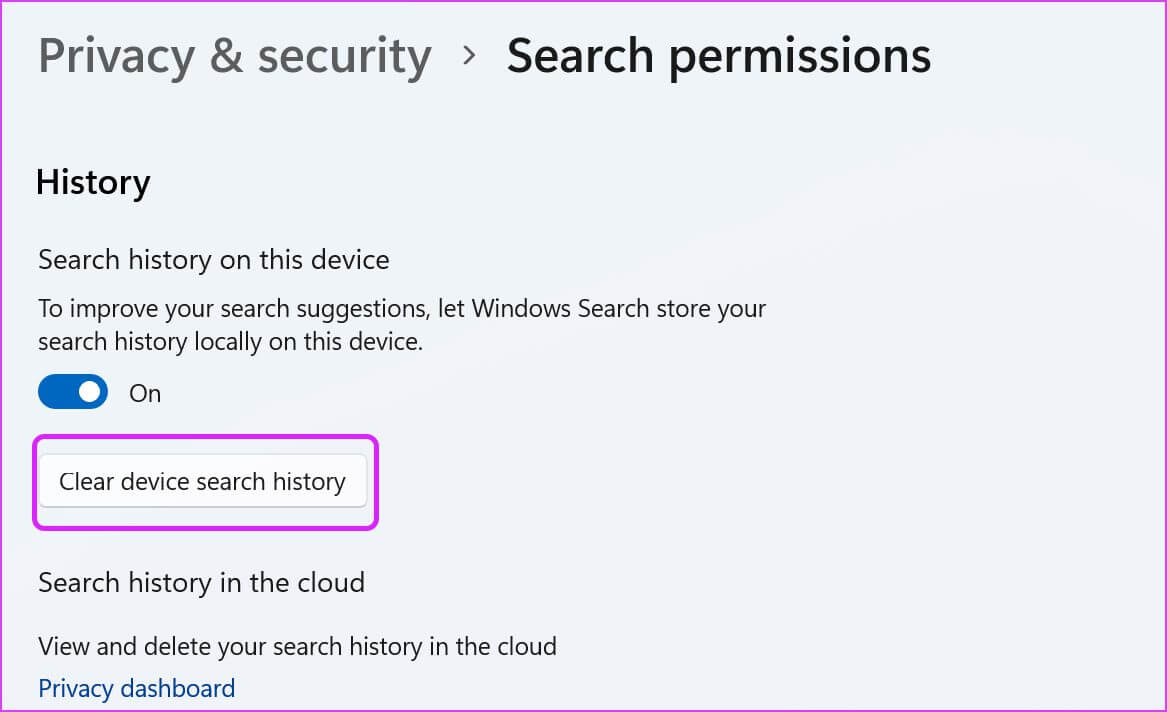 clear-start-menu-search-history-Disable-Web-Search-Results-from-Start-Menu-in-Windows-11 كيفية تعطيل نتائج بحث الويب من قائمة ابدأ في Windows 11