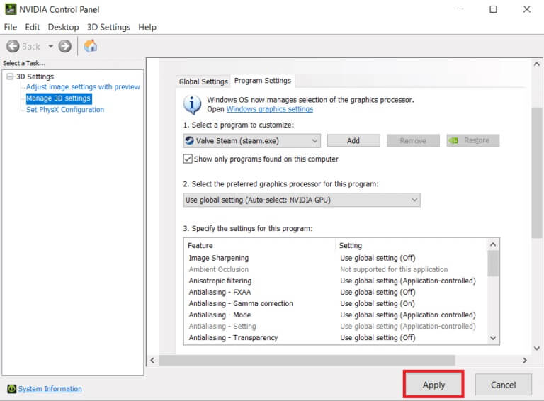 click-apply-768x566-1 إصلاح Steam بطيء في Windows 10