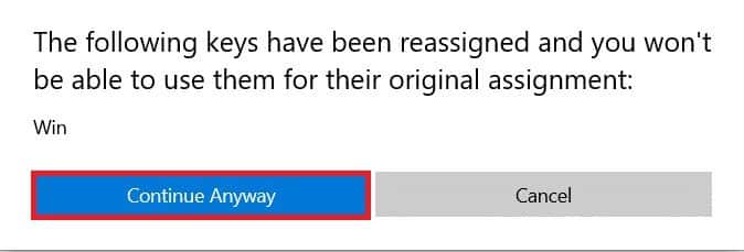 click-continue-anyway- كيفية إصلاح تعطيل مفتاح Windows