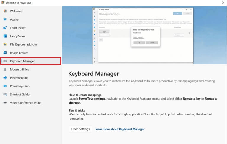click-keyboard-manager-on-the-left-pane-768x489-1 كيفية إصلاح تعطيل مفتاح Windows