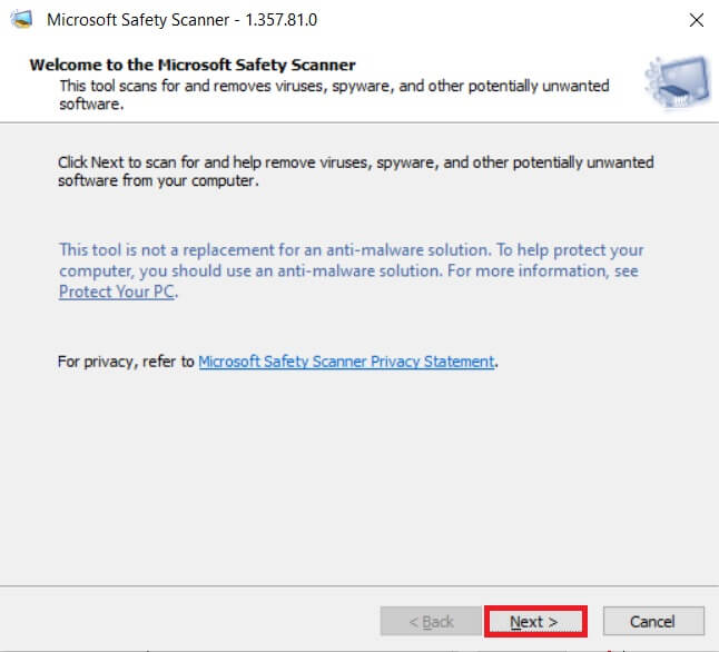 click-next-in-the-next-window إصلاح خطأ تطبيق معرف الحدث 1000 في نظام التشغيل Windows 10