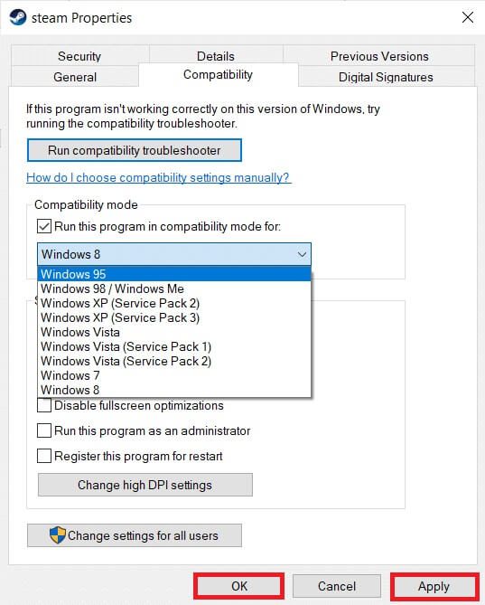 click-ok-and-apply إصلاح Steam بطيء في Windows 10