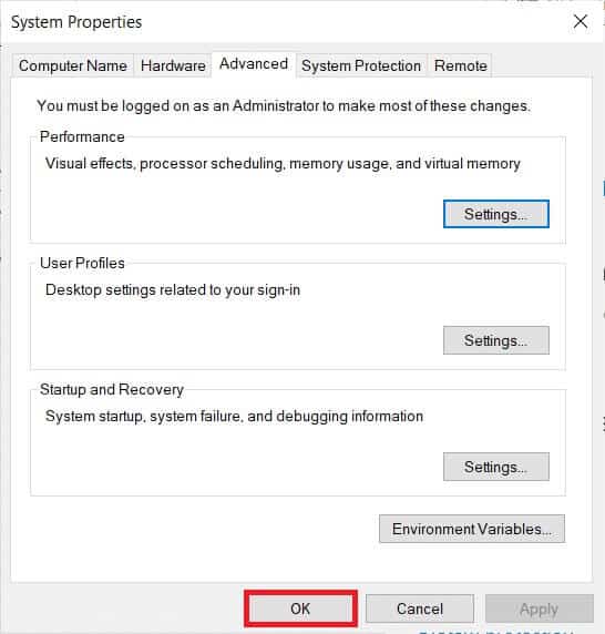 click-ok-in-the-system-properties-window كيفية تنزيل WGET لنظام التشغيل Windows 10 وتثبيته واستخدامه