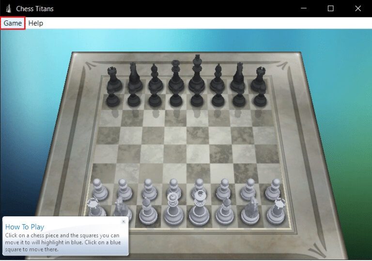 click-on-Game-option-in-the-Chess-Titans-app-768x538-1 كيفية لعب Chess Titans على Windows 10