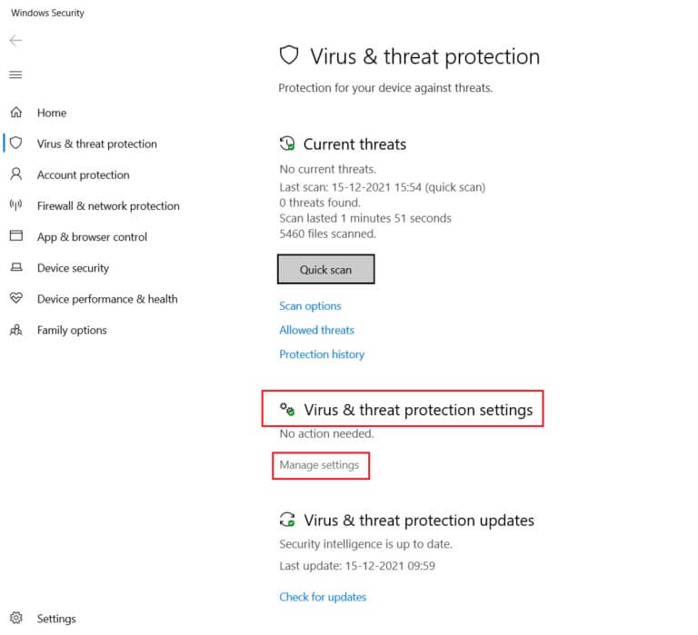 click-on-Manage-Settings-in-Virus-and-threat-protection-settings-768x699-2 إصلاح عدم اتصال برنامج TeamViewer في Windows 10