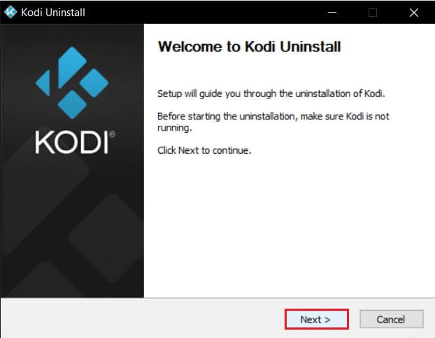 click-on-Next-button-in-Kodi-uninstall-wizard إصلاح فشل تحديث Kodi