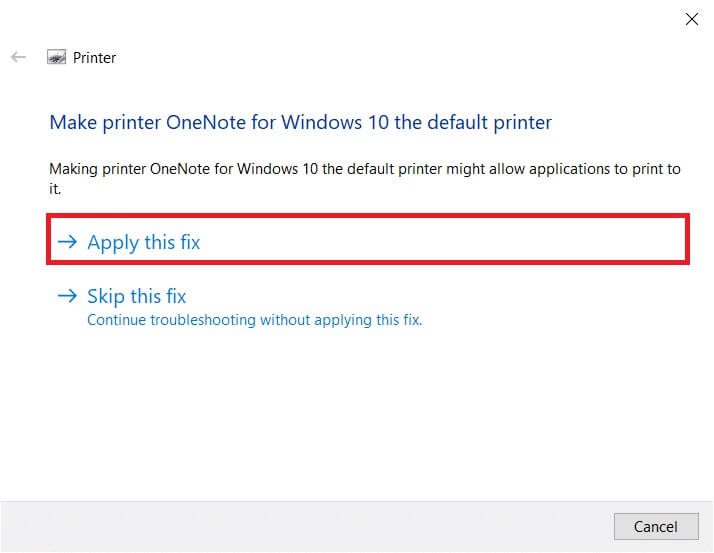 click-on-apply-this-fix إصلاح خطأ المعالج غير صالح في نظام التشغيل Windows 10
