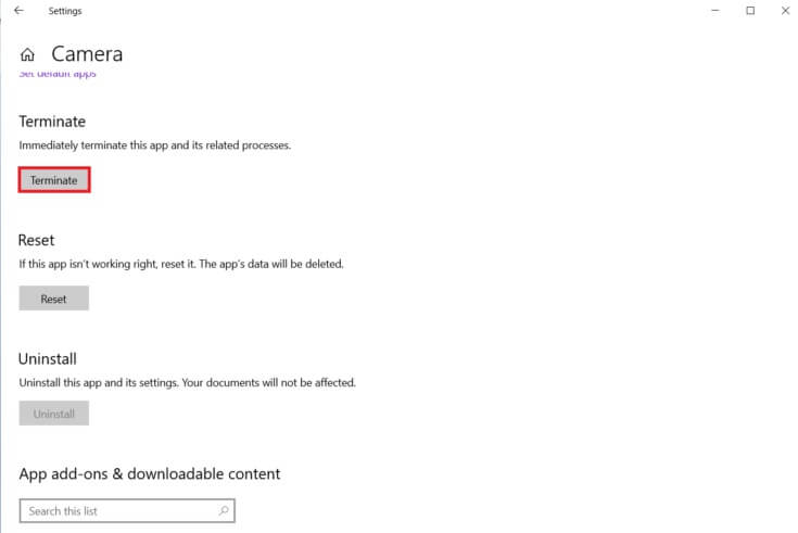 click-on-terminate-735x491-1 إصلاح خطأ لا توجد كاميرا متصلة 0xa00f4244