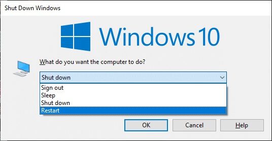 click-on-the-dropdown-box-and-select-the-restart-o إصلاح فشل تحديث Warframe