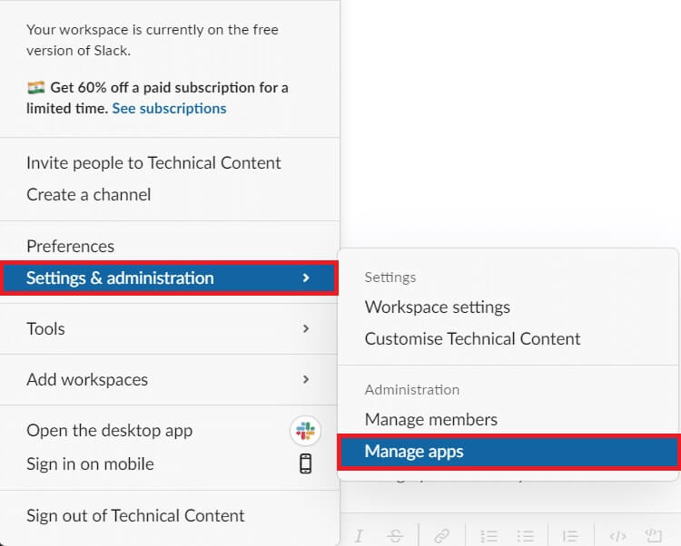click-settings-and-administration-then-click-manag كيفية إرسال صور GIF في Slack