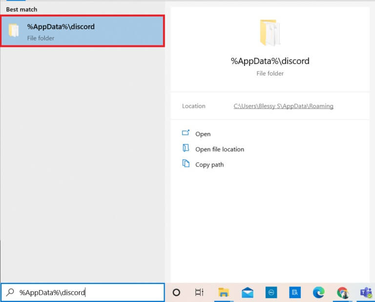 click-the-windows-search-box-and-type-appdata-di-768x618-1 إصلاح مشكلة تعطل Discord باستمرار