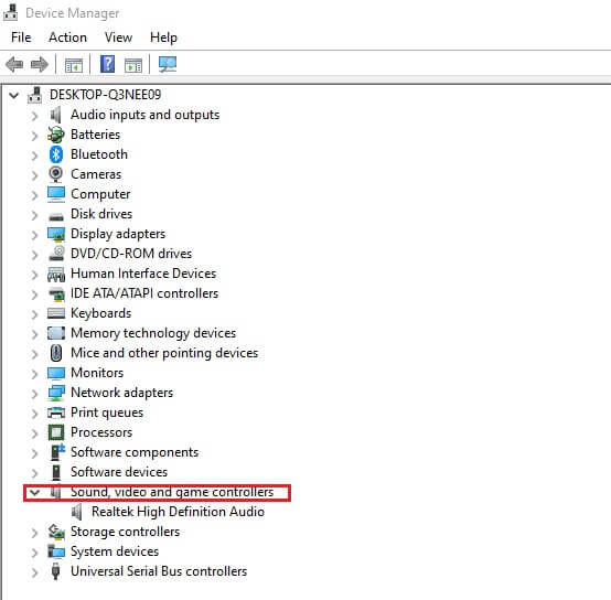 click-to-open-sound-video-and-game-controllers- إصلاح عدم اكتشاف Discord للميكروفون