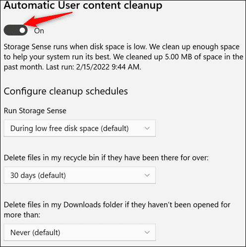 click_toggle_enable_storage_sense كيفية تحرير مساحة في Windows 11