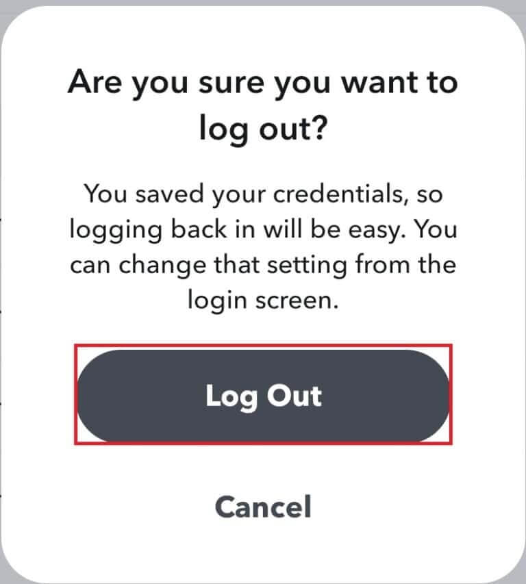 confirm-the-prompt-by-tapping-log-out-768x853-1 إصلاح عدم تحميل القصص على Snapchat