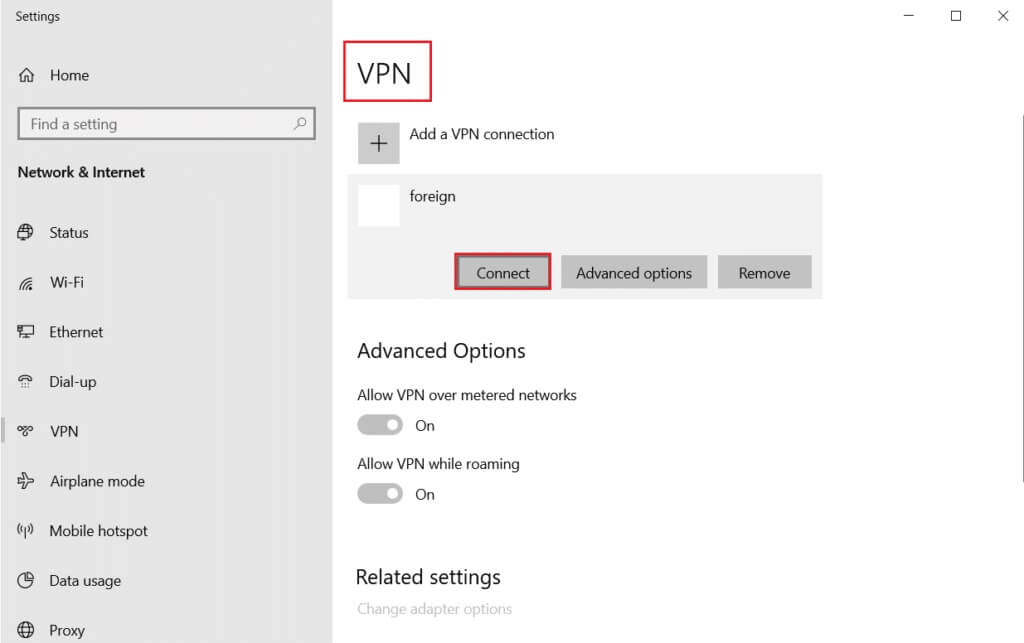 connect-to-a-vpn-in-windows-1024x643-1 إصلاح فشل تحديث Warframe
