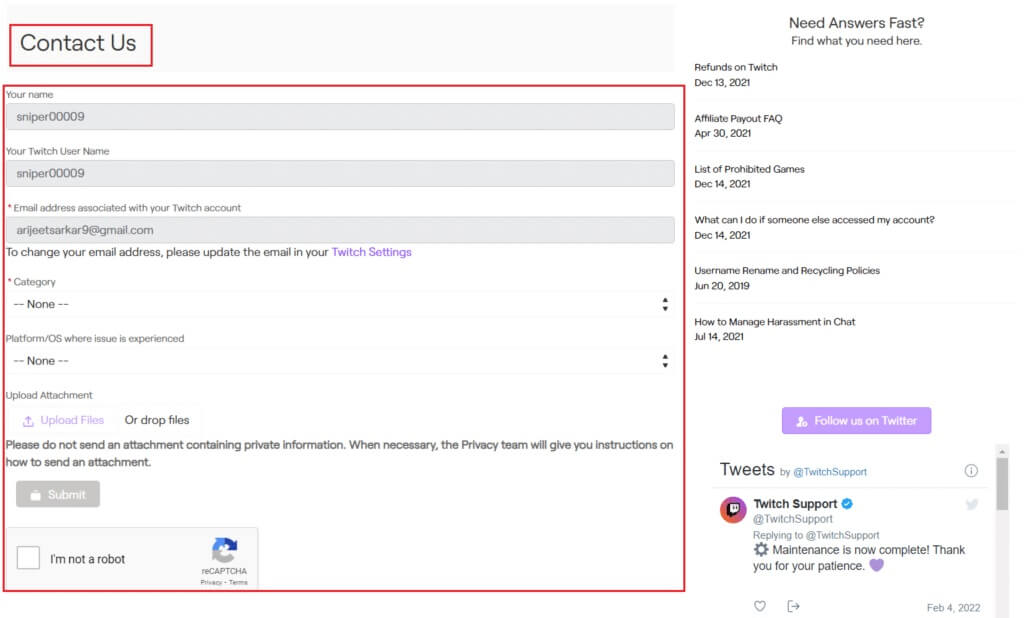 contact-Twitch-Support-1024x618-1 إصلاح عدم عمل Twitch على Chrome