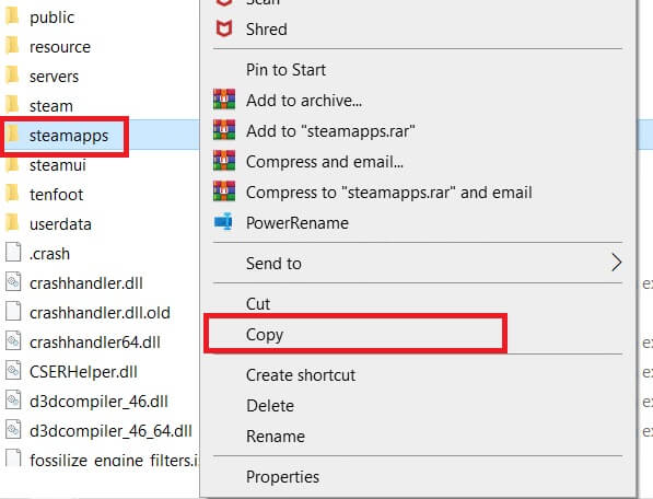 copy-the-steamapps-folder-1 إصلاح Steam بطيء في Windows 10