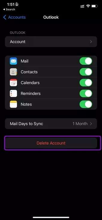 delete-account-fix-mail-not-sending-emails-on-iPhone_7c4a12eb7455b3a1ce1ef1cadcf29289-340x736 أفضل 9 طرق لإصلاح عدم إرسال رسائل بريد إلكتروني على iPhone