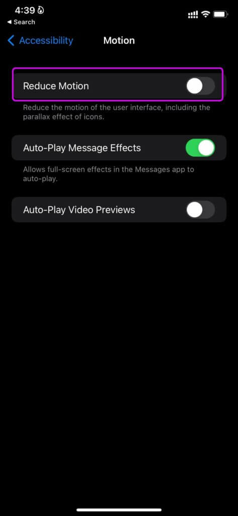 disable-reduce-motion-Screen-Goes-Black-During-Call-Issue-473x1024-1 أفضل 9 طرق لإصلاح تحول شاشة iPhone إلى اللون الأسود عند إصدار المكالمة