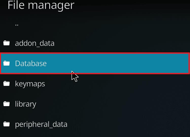 double-click-database- إصلاح فشل تحديث Kodi