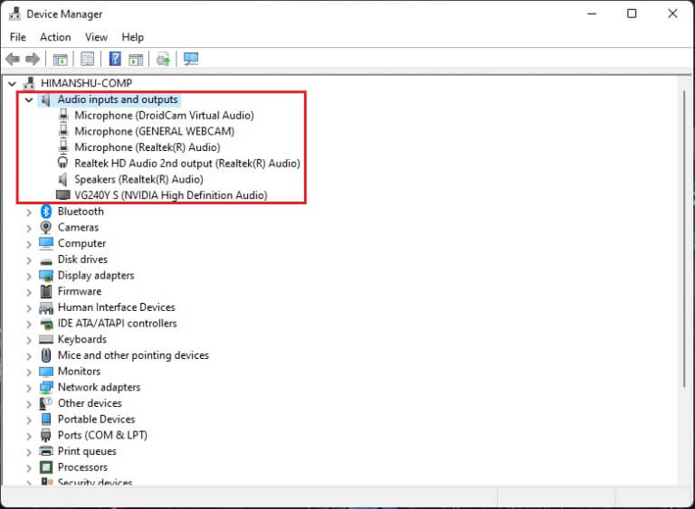 double-click-on-Audio-inputs-and-outputs-device-to-expand-audio-drivers-in-Windows-11-768x563-1 إصلاح عدم عمل وحدة التحكم في الصوت Realtek على Windows 11