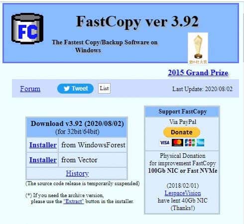 download-page-for-fastcopy أفضل 28 برنامج لنسخ الملفات لنظام التشغيل Windows