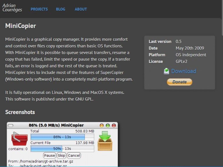 download-page-for-minicopier-768x574-1 أفضل 28 برنامج لنسخ الملفات لنظام التشغيل Windows