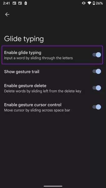 enable-glide-typing-Fix-typing-lag-on-android-keyboard_7c4a12eb7455b3a1ce1ef1cadcf29289-340x605 أفضل 9 طرق لإصلاح تأخر كتابة لوحة المفاتيح على Android