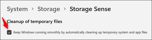 enable_auto_clean كيفية تحرير مساحة في Windows 11