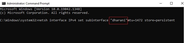 enter-the-following-command-in-the-command-prompt إصلاح ERR_CONNECTION_RESET في Chrome