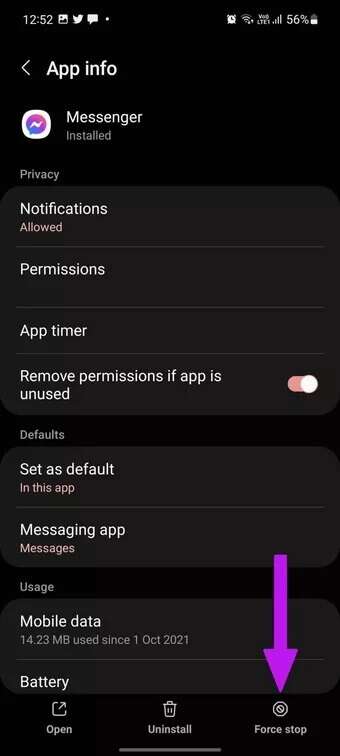 force-stop-messenger-fix-messenger-lag-on-android_7c4a12eb7455b3a1ce1ef1cadcf29289-340x756 أفضل 8 طرق لإصلاح تأخر Facebook Messenger على Android