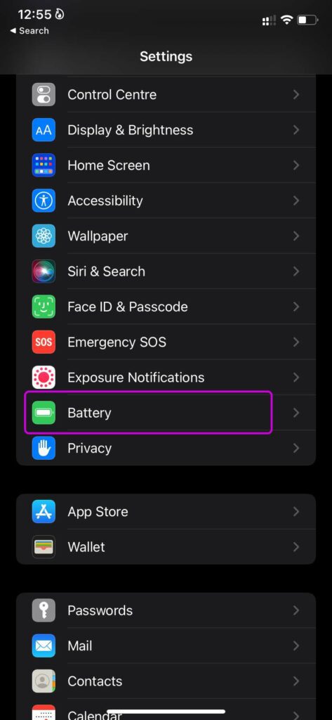 go-to-battery-menu-fix-iPhone-not-connecting-to-a-bluetooth-speaker-473x1024-1 أفضل 8 طرق لإصلاح عدم اتصال iPhone بسماعة Bluetooth