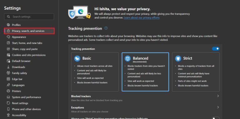 go-to-privacy-search-and-services-tab-on-the-left-768x381-1 إصلاح عفوًا حدث خطأ ما على YouTube