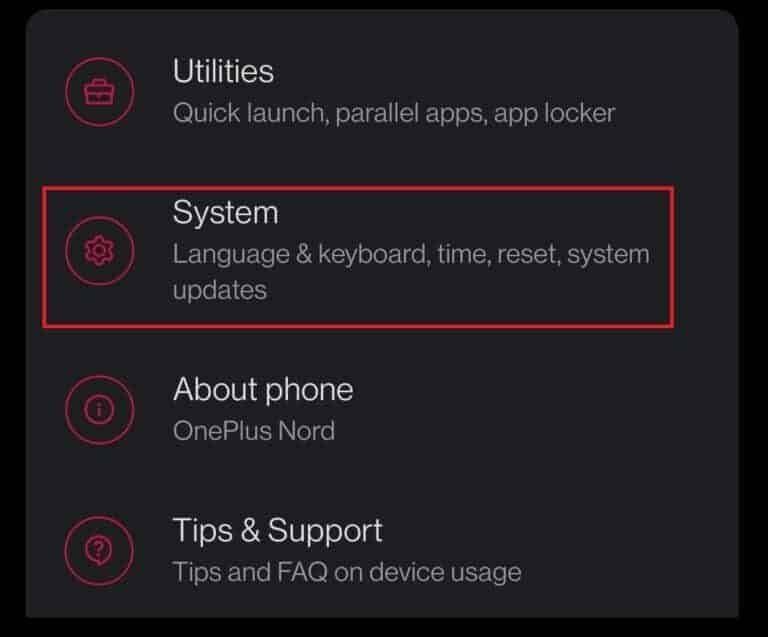go-to-settings-scroll-down-and-tap-system-768x637-1 14 طريقة لإصلاح عدم عمل 4G على Android
