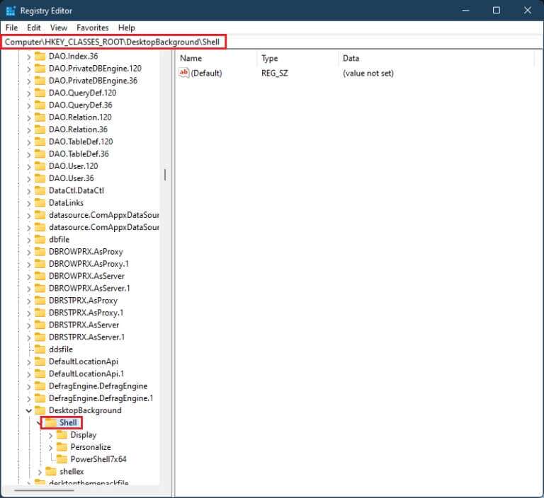 go-to-the-Shell-key-folder-in-Registry-Editor-Windows-11-1-768x704-1-768x704 كيفية إضافة قائمة سياق إنشاء نقطة الاستعادة في Windows 11