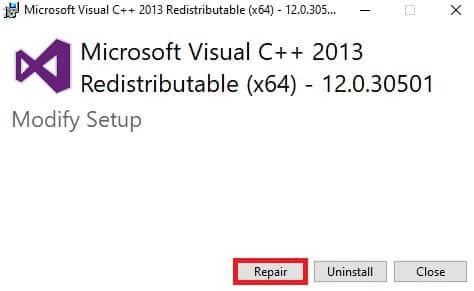 here-click-on-repair-option إصلاح فشل تحديث Warframe