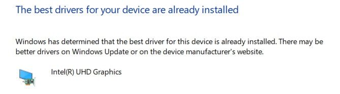 if-the-drivers-have-been-updated-already-it-shows-2 إصلاح خطأ تطبيق معرف الحدث 1000 في نظام التشغيل Windows 10