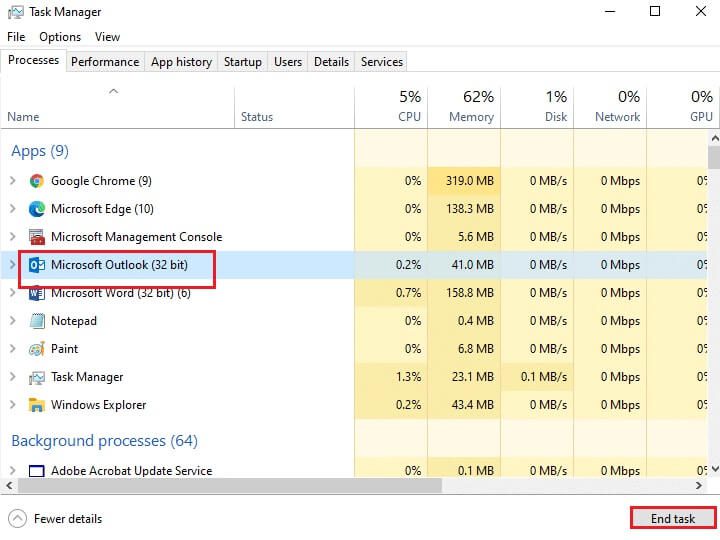 in-the-task-manager-window-click-on-the-processes-1 إصلاح الإستخدام العالي للقرص Ntoskrnl.exe