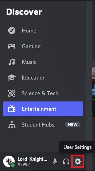 launch-Discord-and-click-on-Settings-icon-Windows-11-1 إصلاح مشكلة تعطل Discord باستمرار