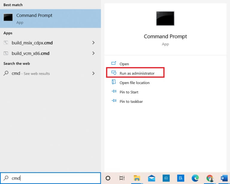 launch-the-command-prompt-as-administrator-window-768x614-1 إصلاح ERR_EMPTY_RESPONSE على Windows 10