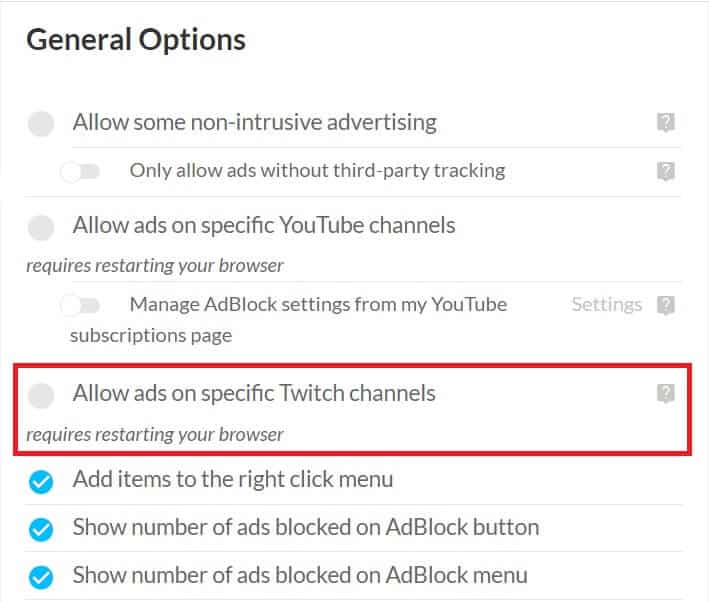 look-for-the-option-allow-ads-on-specific-twitch-c إصلاح عدم عمل AdBlock على Twitch