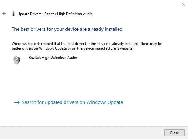 note-you-can-click-on-search-for-updated-drivers-1 إصلاح عدم عمل صوت Zoom في Windows 10