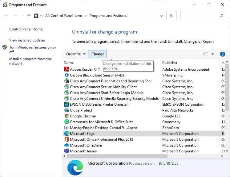 now-click-on-microsoft-edge-and-select-the-change إصلاح مشكلة أمان INET E في Microsoft Edge