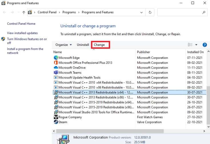 now-click-on-ok-and-select-microsoft-visual-c-r-735x506-1 إصلاح فشل تحديث Warframe