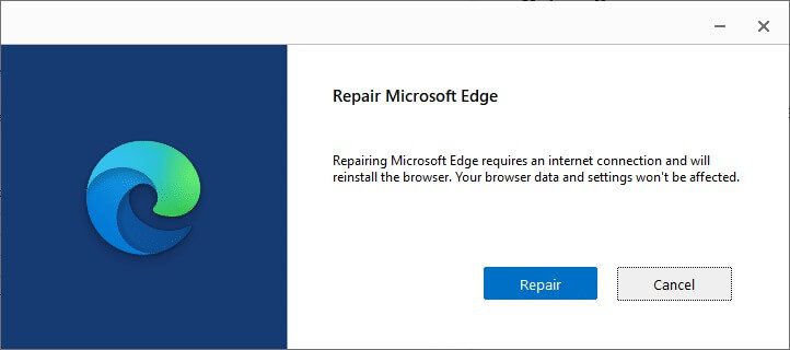 now-confirm-the-prompt-by-clicking-on-repair إصلاح مشكلة أمان INET E في Microsoft Edge
