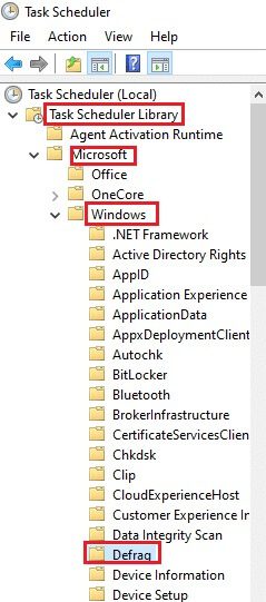 now-expand-task-scheduler-library-in-the-left-pan إصلاح الإستخدام العالي للقرص Ntoskrnl.exe