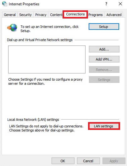 now-in-the-internet-properties-window-switch-to إصلاح فشل تحديث Warframe