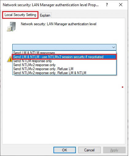 now-in-the-local-security-setting-tab-select-the إصلاح خطأ المعالج غير صالح في نظام التشغيل Windows 10
