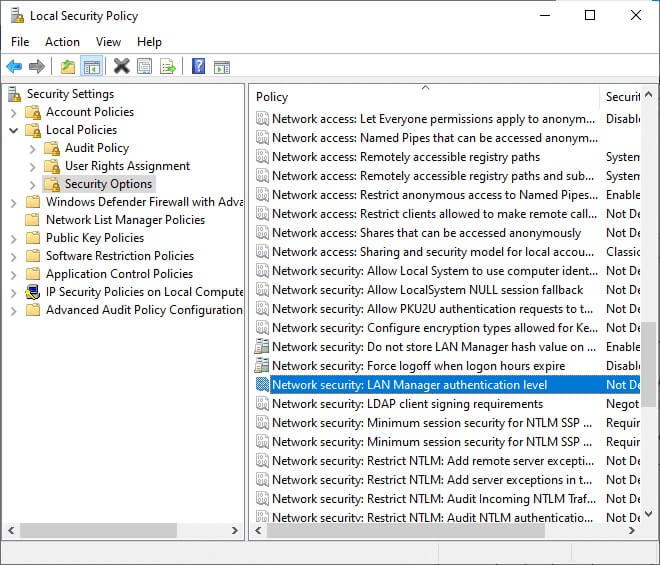 now-in-the-right-pane-double-click-on-network-se إصلاح خطأ المعالج غير صالح في نظام التشغيل Windows 10