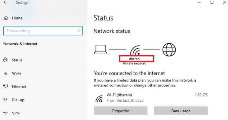 now-note-down-the-network-name-dharani-under-wh-735x387-1 إصلاح ERR_CONNECTION_RESET في Chrome